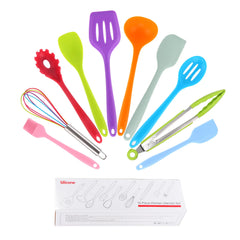 10Pcs Silicone Cooking Utensils Set