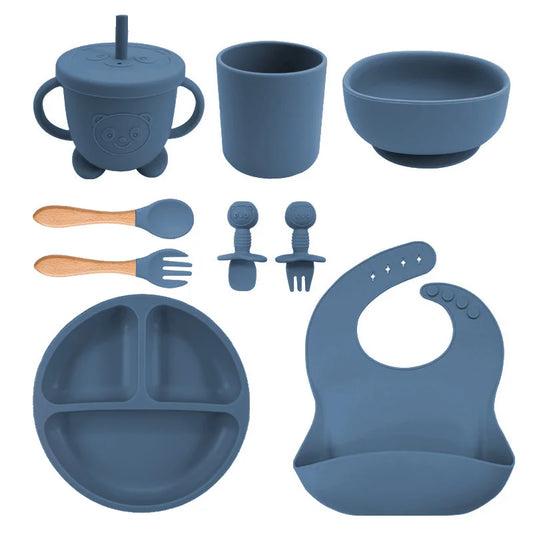 Blue Baby Feeding Supplies Set