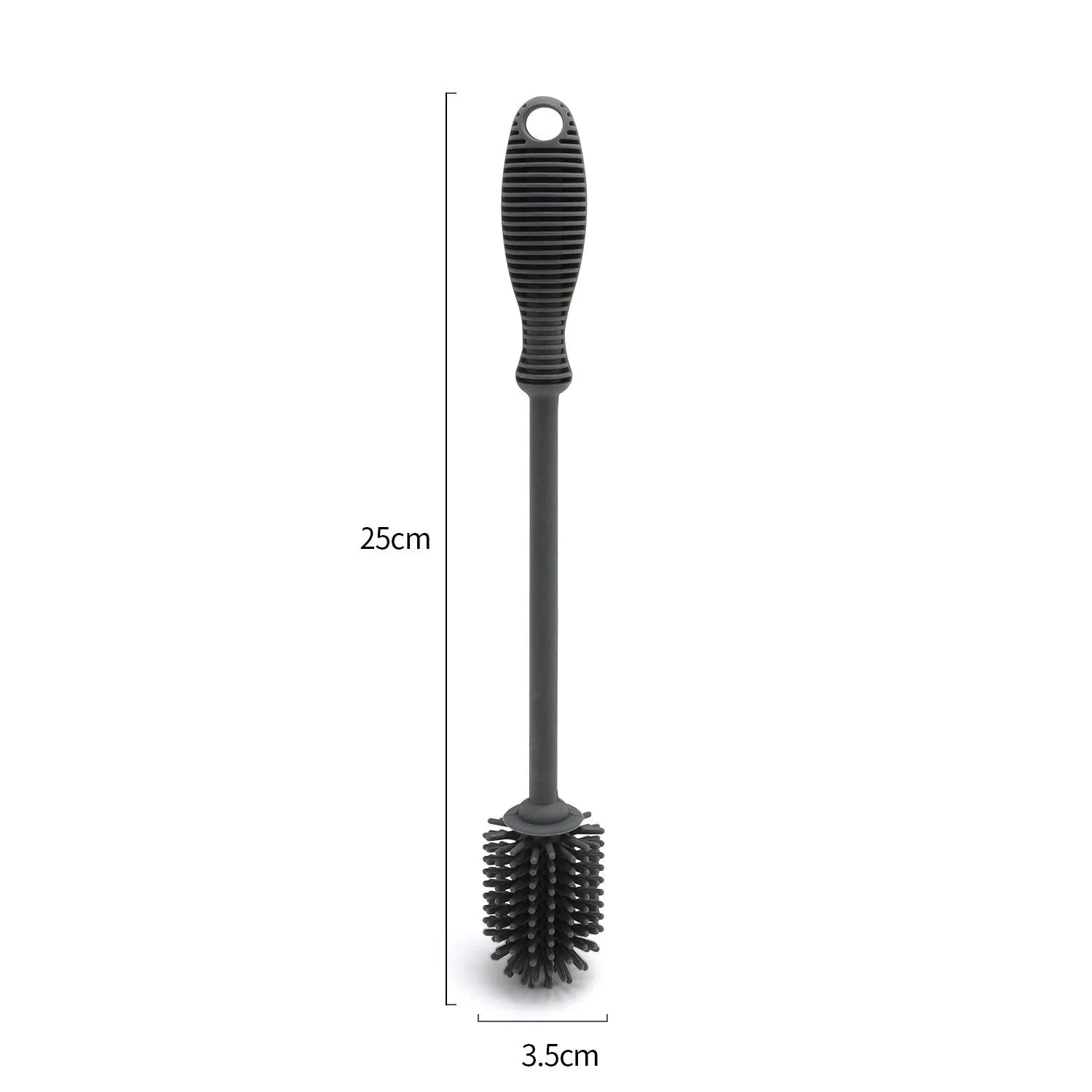 Dark Grey 2x Silicone Bottle Cleaning Brush Set