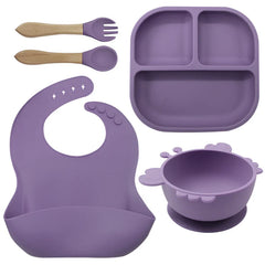 8-piece Bear Silicone Baby Utensils | Feeding Set