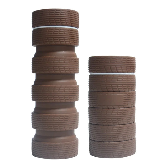 Brown Tyre Shaped Silicone Foldable Water Bottle