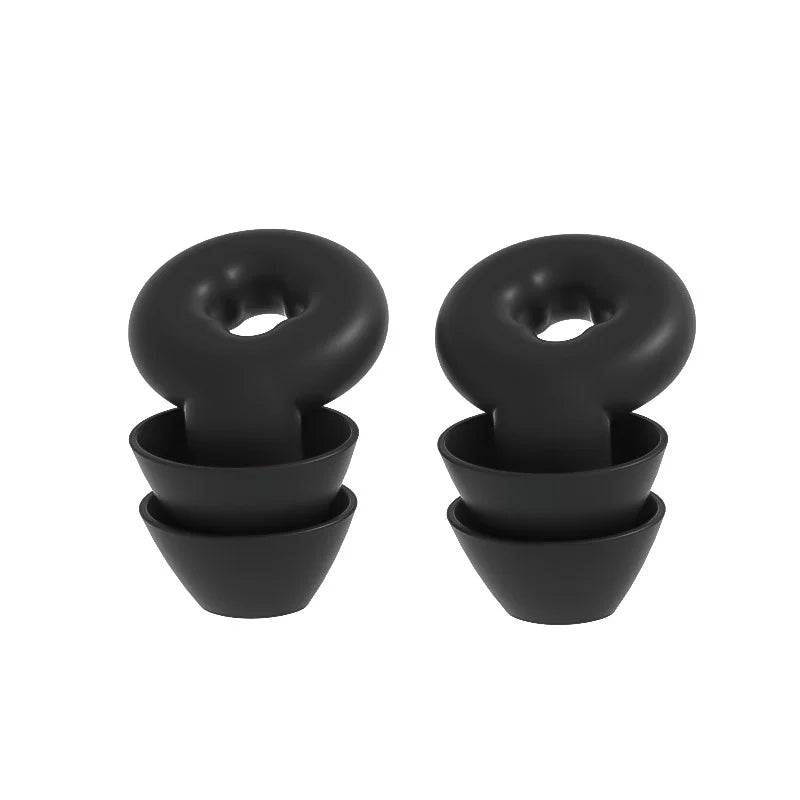 Black Soft Silicone Sound Blocking Ear Plugs