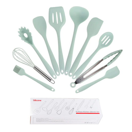 10Pcs Silicone Cooking Utensils Set