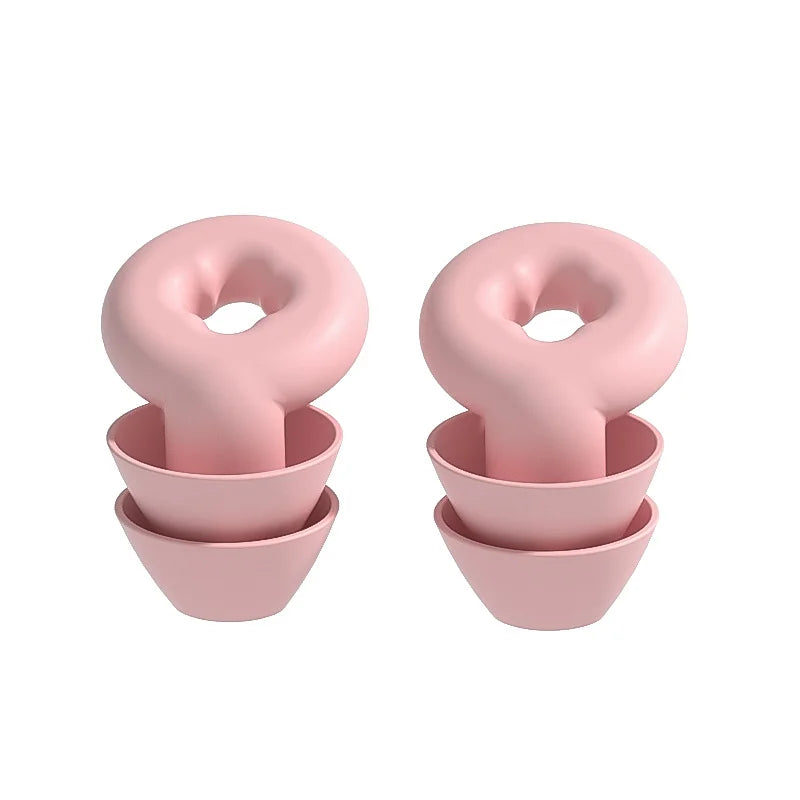 Pink Soft Silicone Sound Blocking Ear Plugs