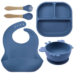 8-piece Bear Silicone Baby Utensils | Feeding Set