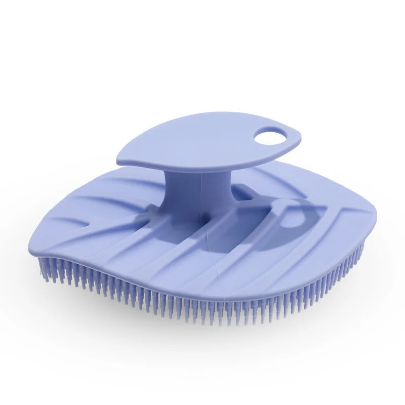 Blue Soft Silicone Body Scrubber Shower Brush