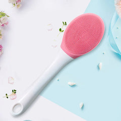 Pink Vibrating massage Silicone Body Scrubber