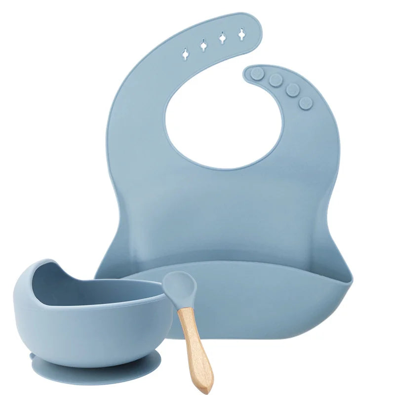 Blue 3-Piece Baby Feeding Set