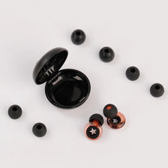 shiny Red Black 1 Pair Silicone Earplugs with Multiple Earcups