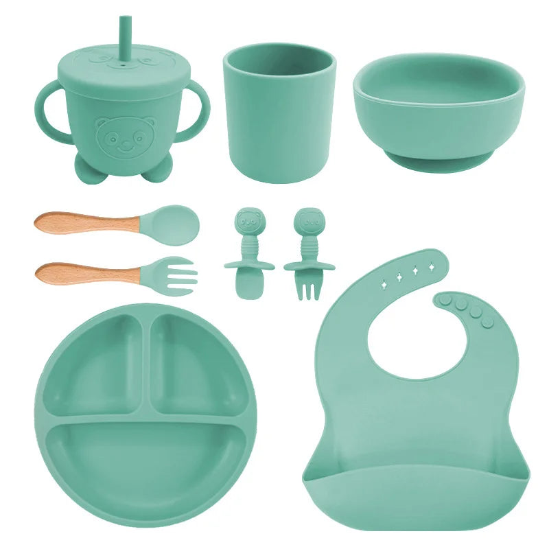 cyan Baby Feeding Supplies Set