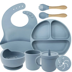 8-piece silicone baby meal set