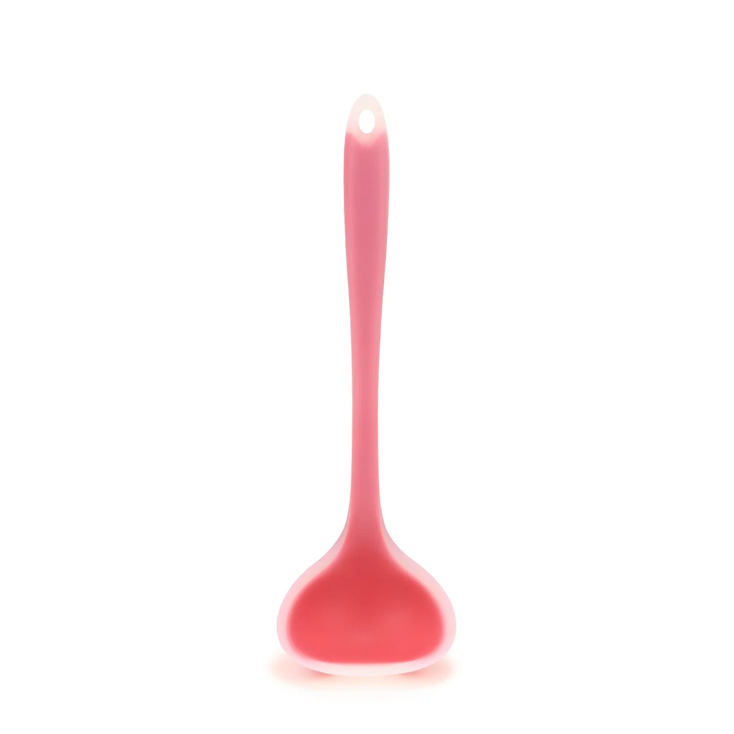 Red Semi-transparent Silicone Soup Spoon Set