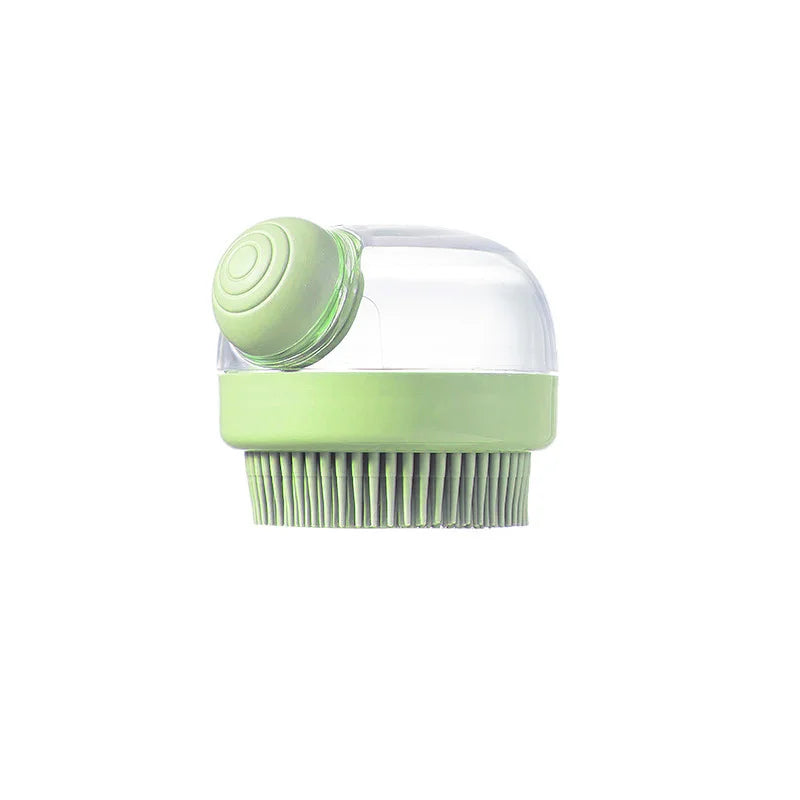 Green Hair Massager Silicone Shampoo Brush