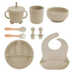 Beige Baby Feeding Supplies Set