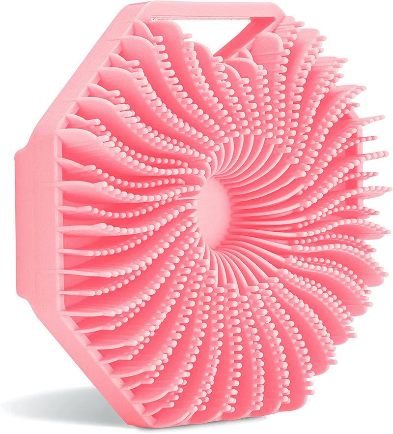 Pink Silicone Body Scrubber Brush