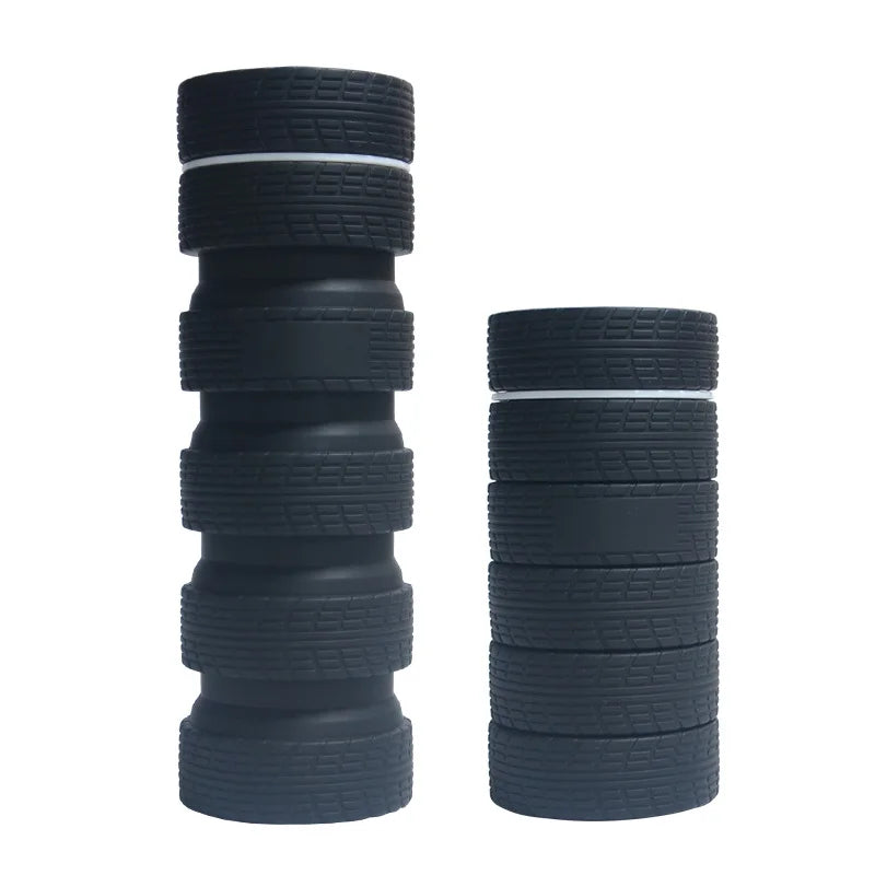 Tyre Shaped Silicone Foldable Water Bottle