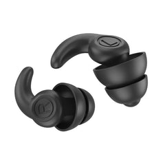 Black 1 Pair Silicone Ear Plugs