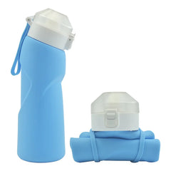 Blue Foldable Silicone Bottle