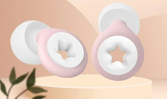 Pink and white 1 Set Silicone Noise Canceling Earplugs