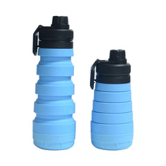 Blue Food-grade Silicone Water Bottle