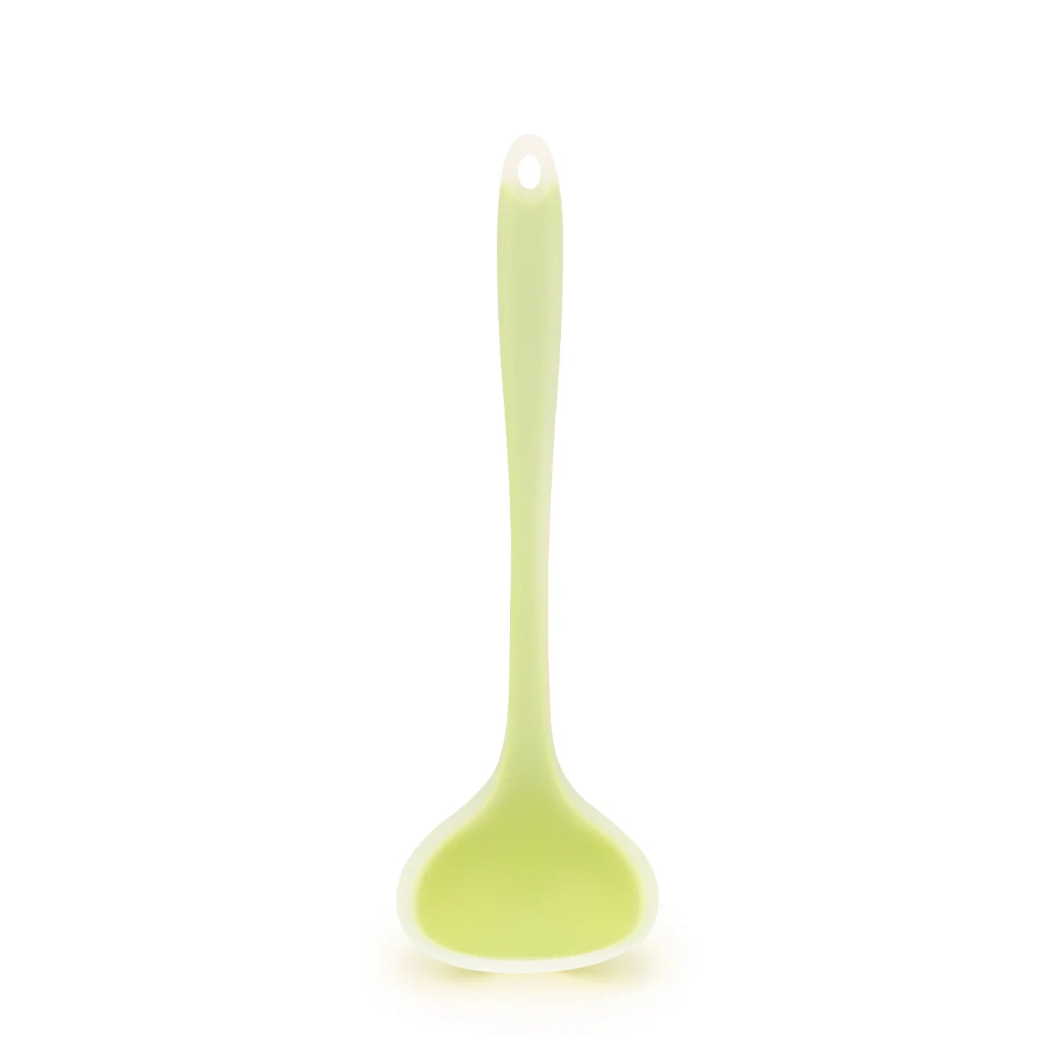 Green Semi-transparent Silicone Soup Spoon Set