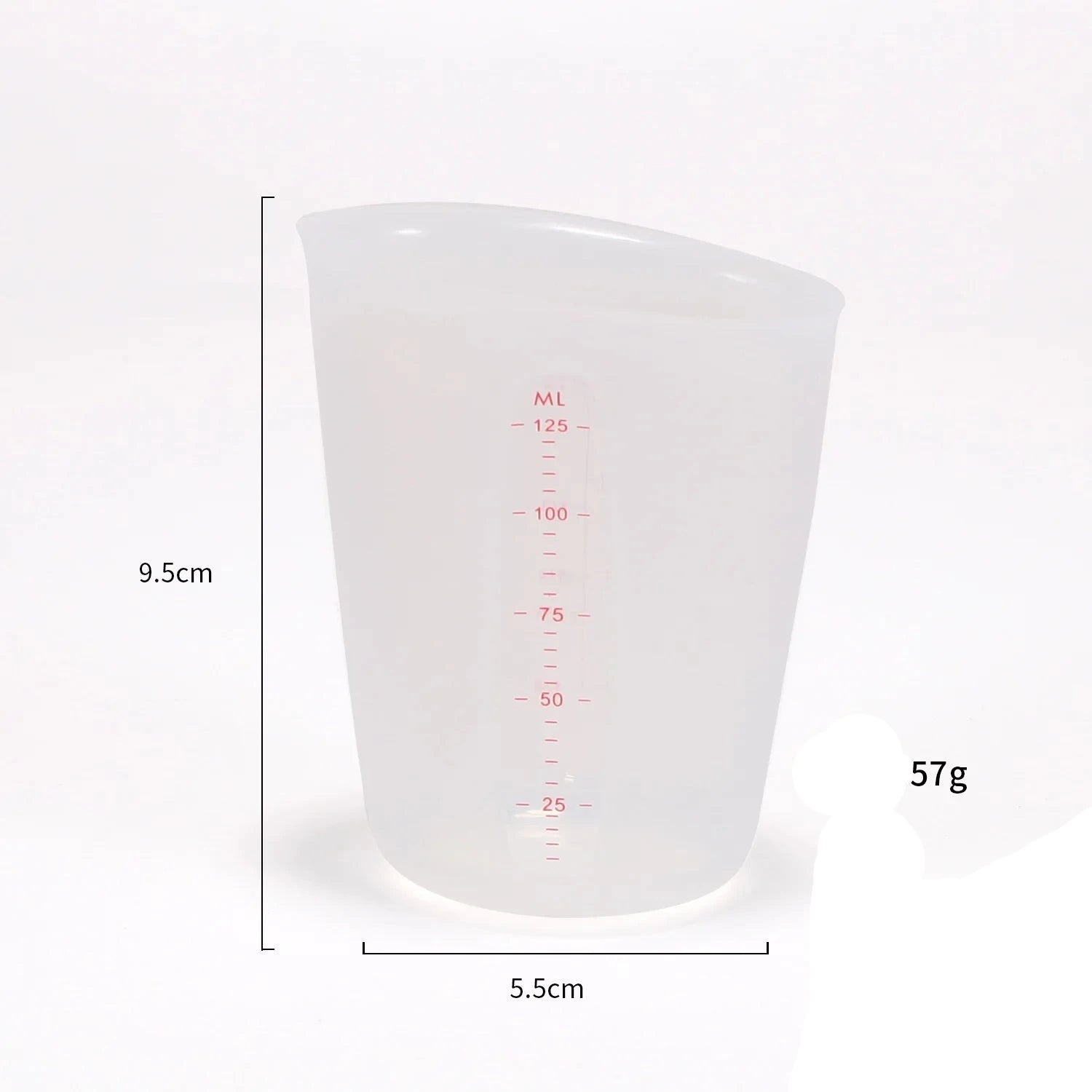 Semi - Transparent Silicone Measuring Cup 3 Sizes