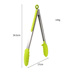 green Silicone Cooking Tongs Set | Pack of 2