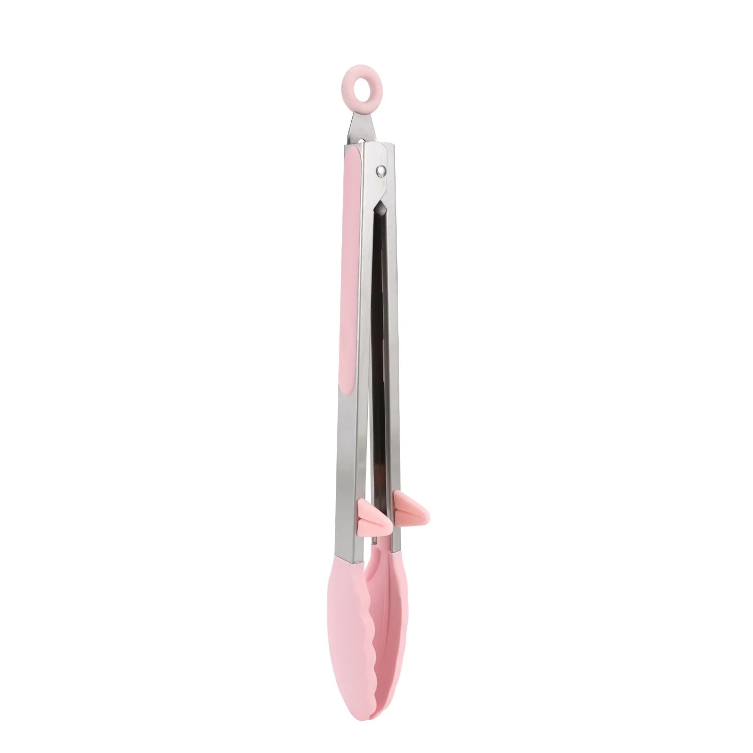 Pink Silicone Kitchen Tongs