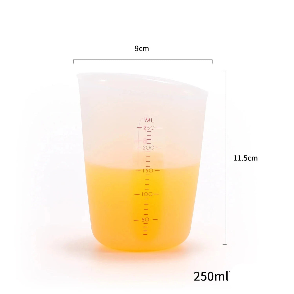 Semi - Transparent Silicone Measuring Cup 3 Sizes