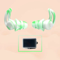 Green Silicone Earplugs for Sleeping with Sleep Mask