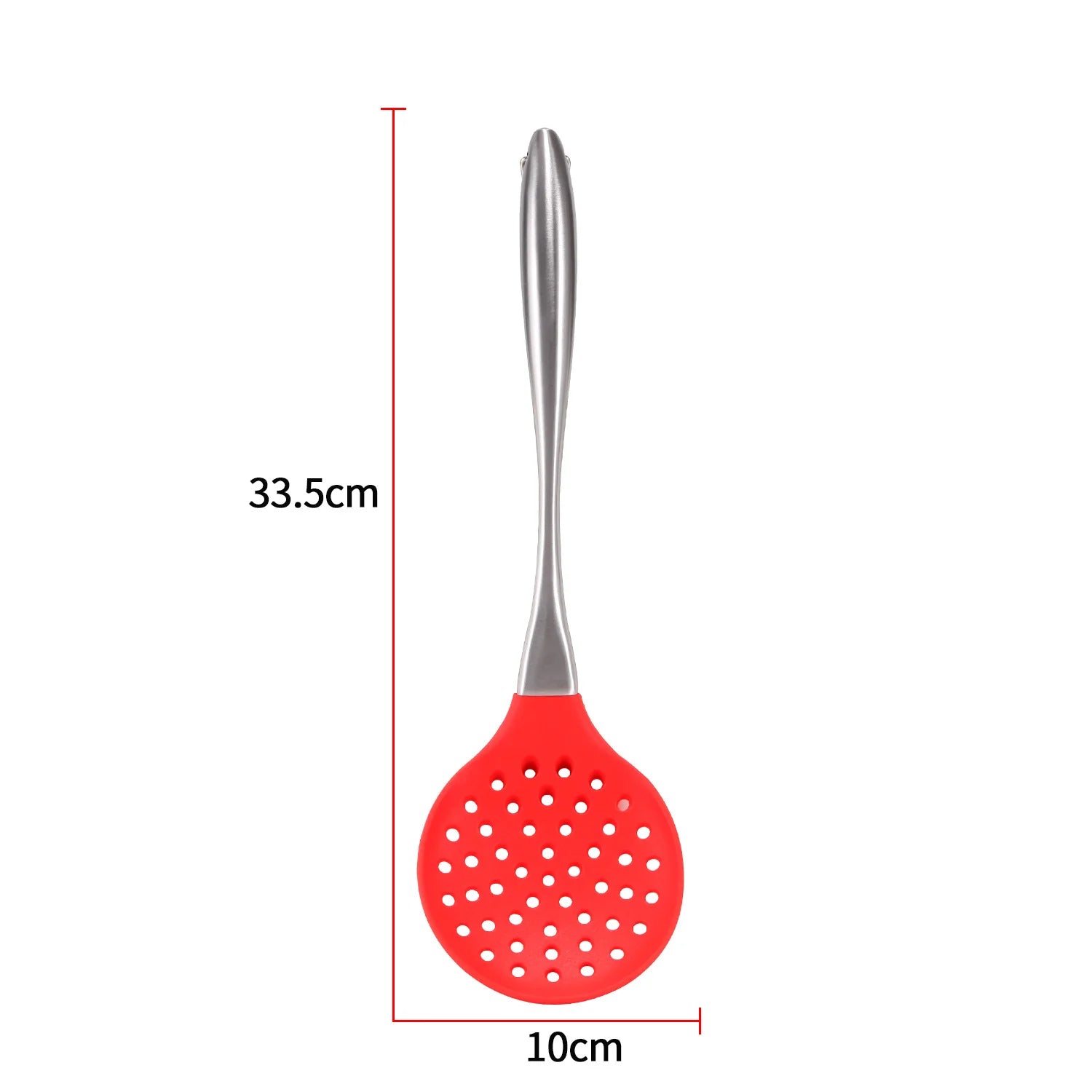 Red 4x Silicone Utensils Set