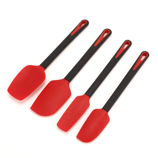 4x Silicone Spatula Set | Red