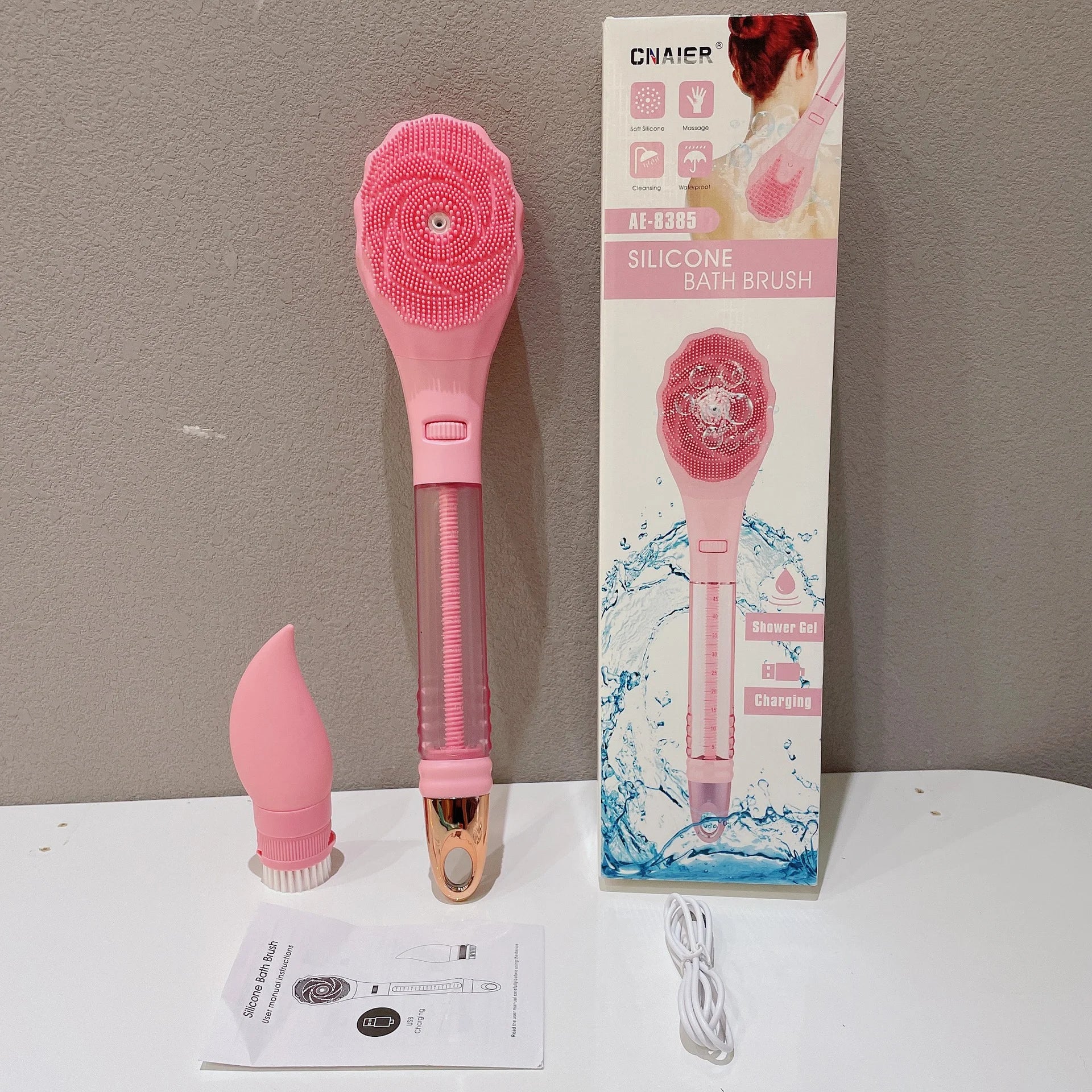 Pink Rechargeable Body Scrubber