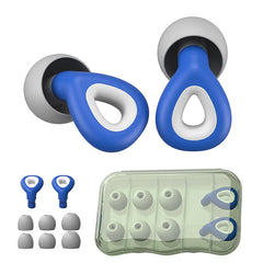 Blue Flexible Silicone Earplugs for Noise Reduction