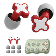 Meroon Burgundy Cross Shaped Silicone Ear Plugs