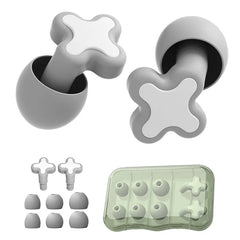 Grey Cross Shaped Silicone Ear Plugs