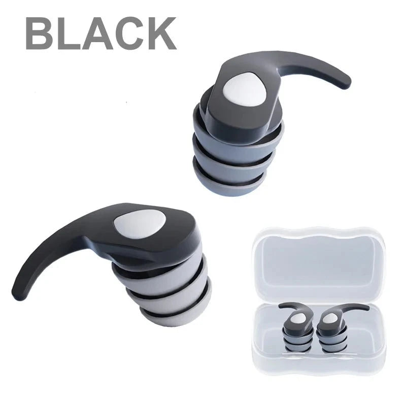 Black Silicone Ear Plug for Noise Reduction