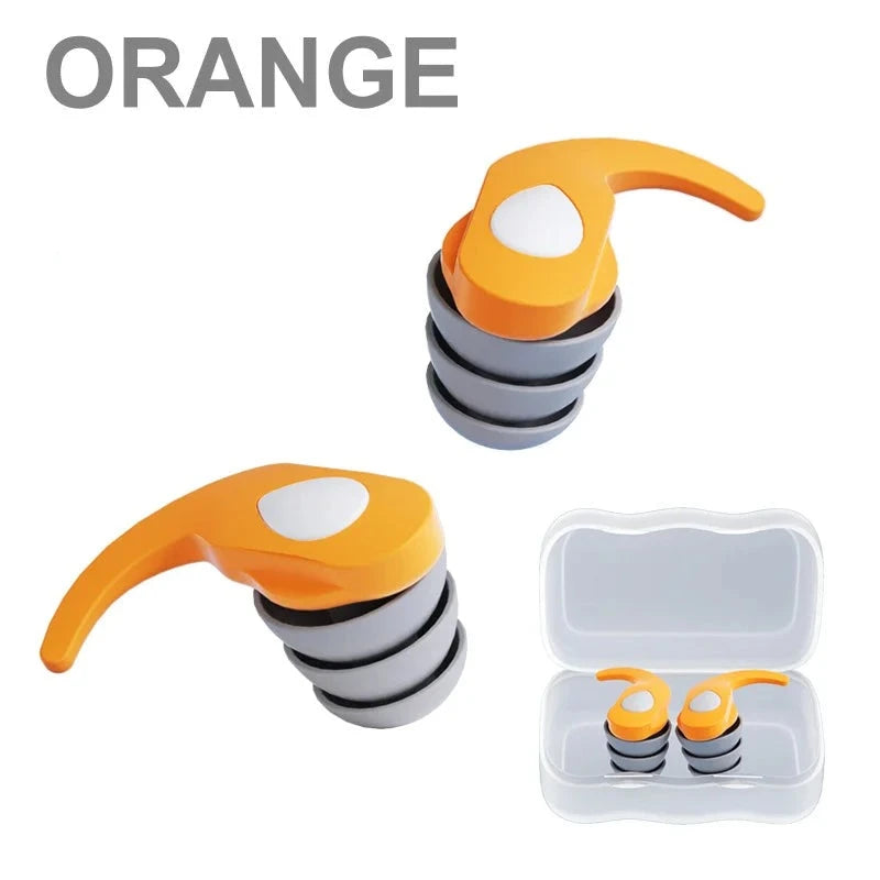 Orange Silicone Ear Plug for Noise Reduction