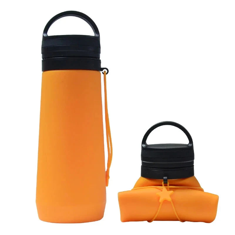 Orange Style 4 750ml Silicone Travel Water Bottle