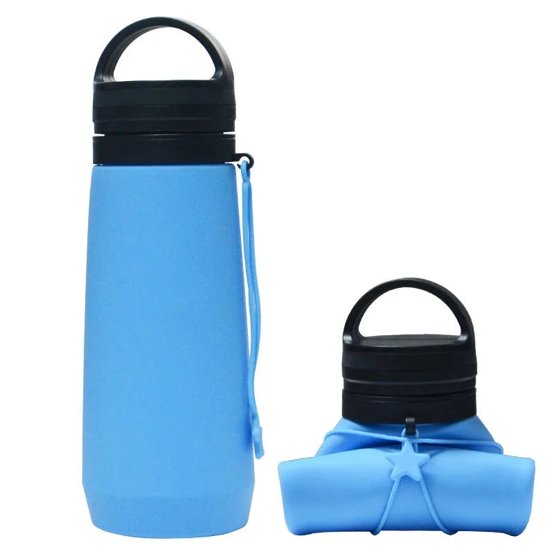 Blue Style 4 750ml Silicone Travel Water Bottle