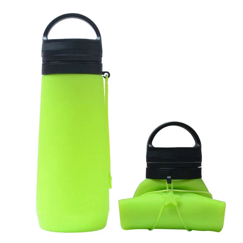 Green Style 4 750ml Silicone Travel Water Bottle