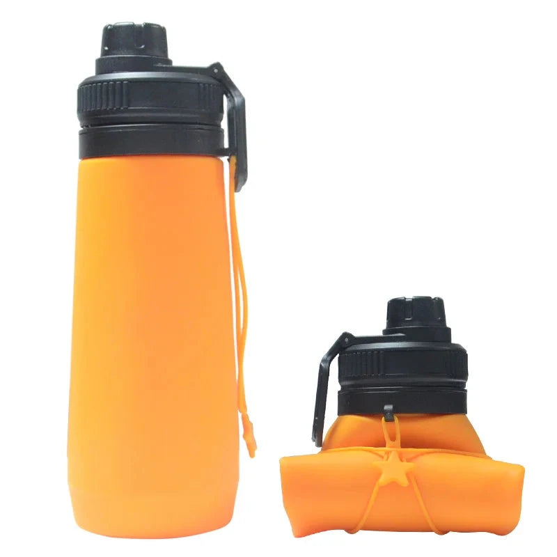 Orange Style 5 750ml Silicone Travel Water Bottle