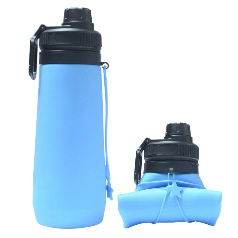 Blue Style 5 750ml Silicone Travel Water Bottle