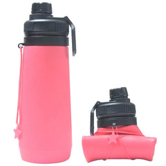 Pink Style 5 750ml Silicone Travel Water Bottle