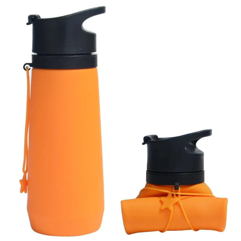 Orange Style 6 750ml Silicone Travel Water Bottle