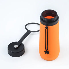 Orange Style 2 750ml Silicone Travel Water Bottle