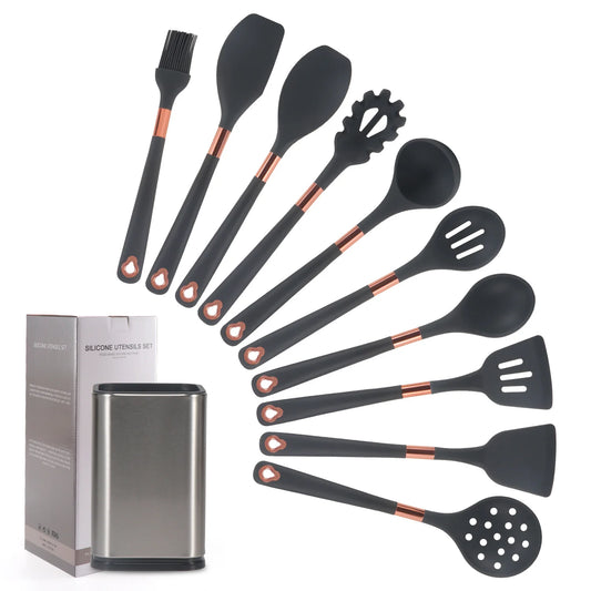 10-piece Silicone Kitchen Cooking Utensils Set