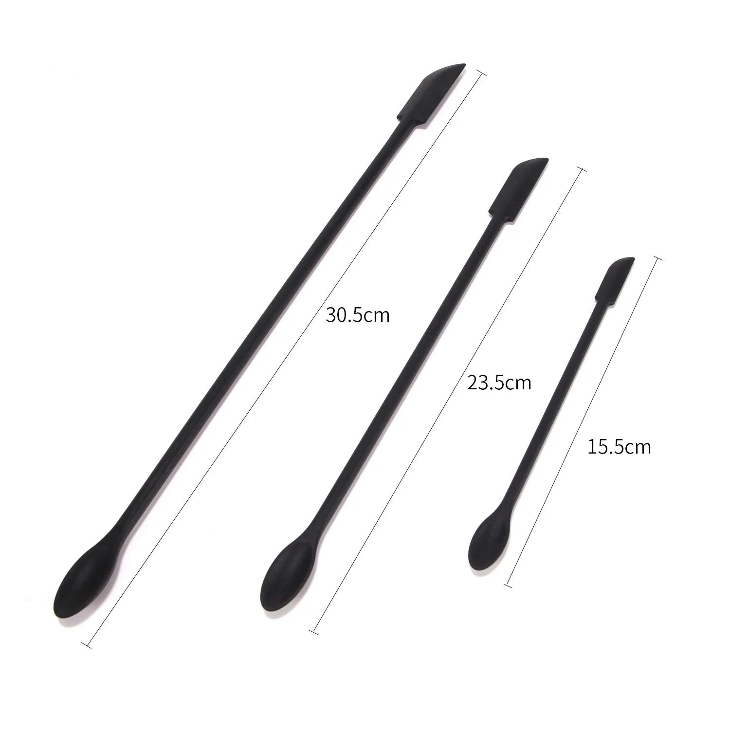 Black 3x Silicone Scraper Jar Spatula