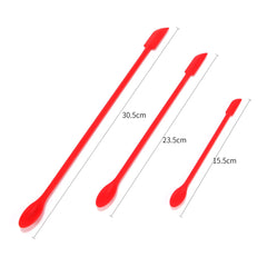 3x Silicone Scraper Jar Spatula