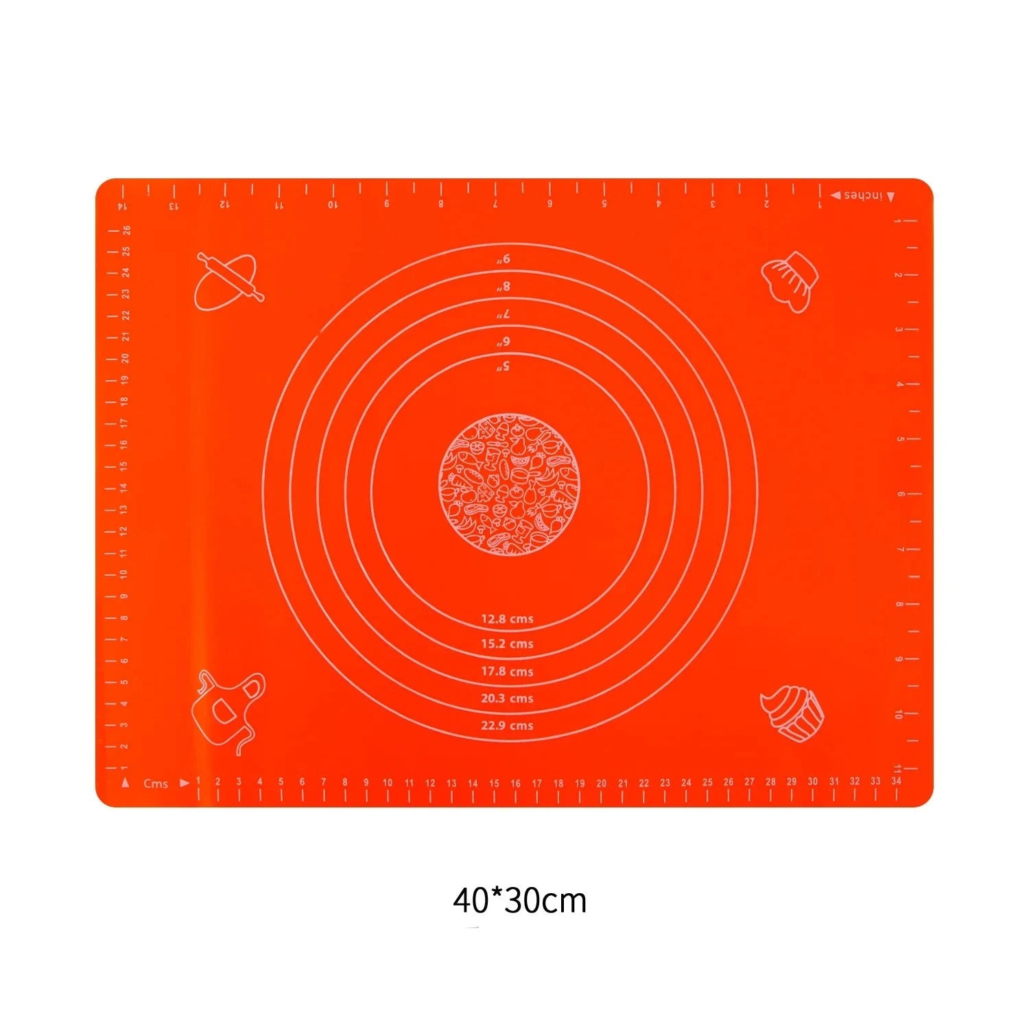 orange Silicone Rolling Mats for Baking